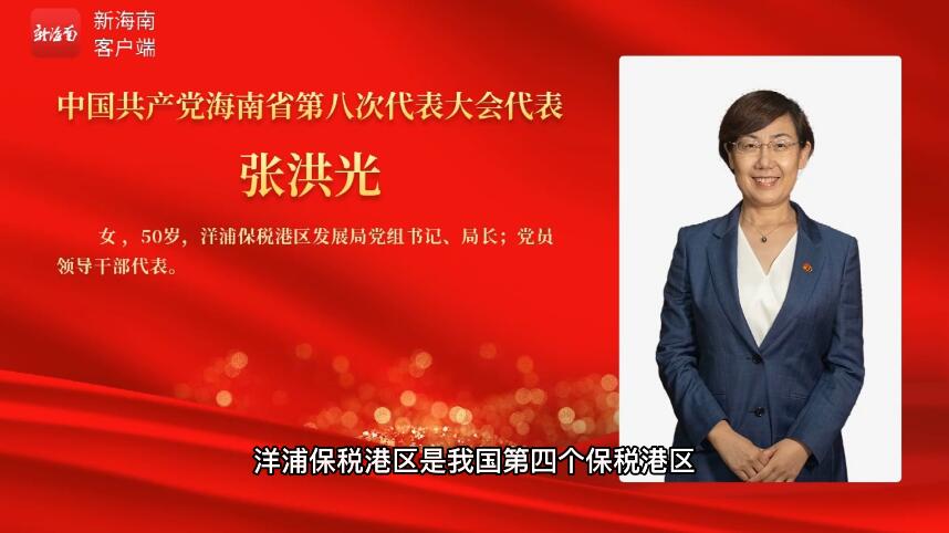 椰视频 | 海南省第八次党代会党代表张洪光：2022年第一季度洋浦保税港区进出口总值达70.4亿元