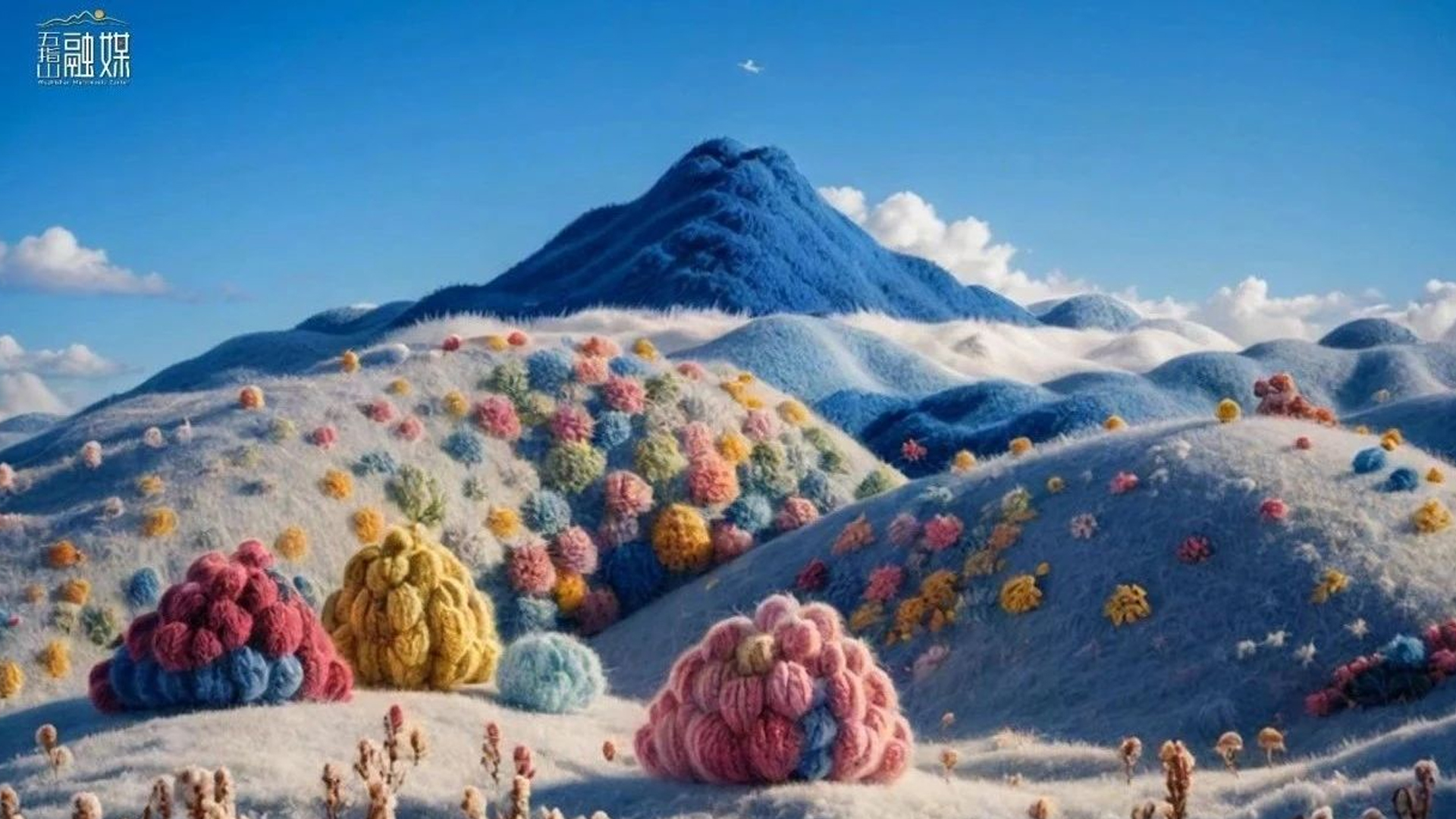 用AI给五指山穿上冬装“好萌”啊！（五指山插画）