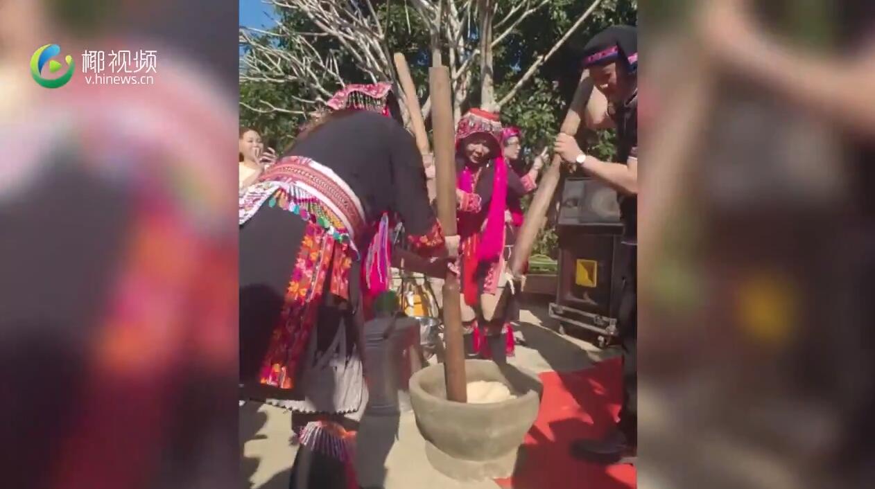 椰视频 | 舂糍粑 迎冬至 琼中第二届冬季糍粑节在黎母山镇举行（海南糍粑）