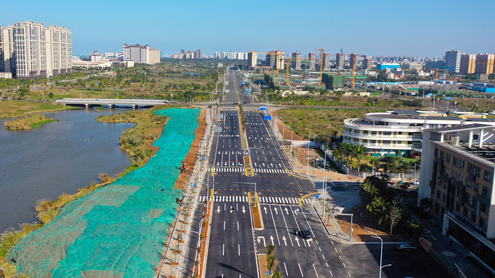 瞰海南 | 海口长流三号路项目一阶段实现功能性通车